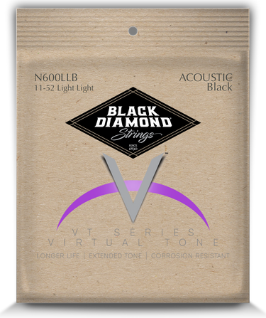 Black Coated Acoustic Guitar Phosphor Bronze 92/8 by Black Diamond USA
